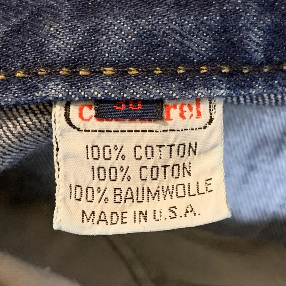 Cacharel Men's 80's 90's Vintage Cotton Straight Leg‎ 5 Pocket Jeans Size 30x32